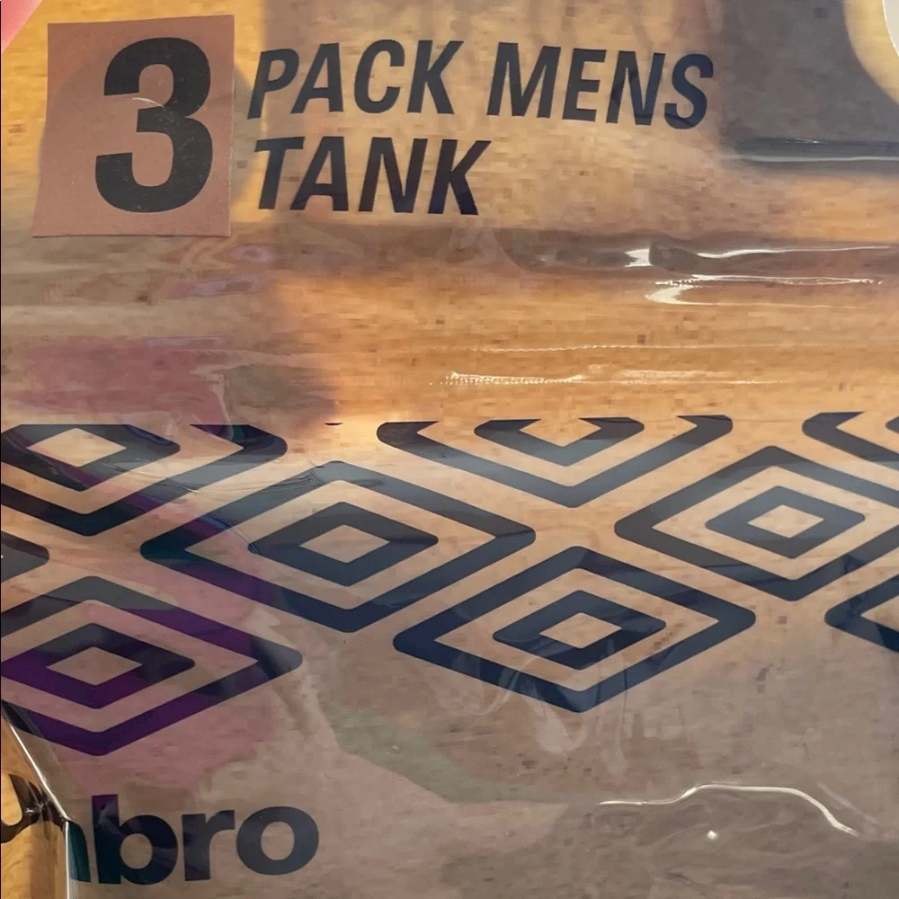 Umbro Men's Tank 3-Pack in Black Size Large Tagless New in Package